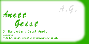 anett geist business card